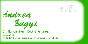 andrea bugyi business card